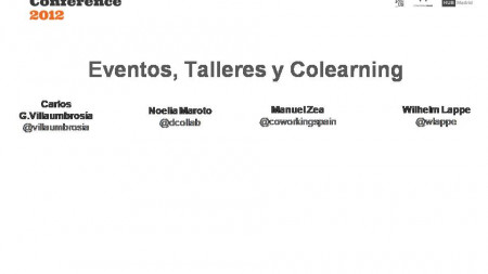 Eventos, talleres y CoLearning